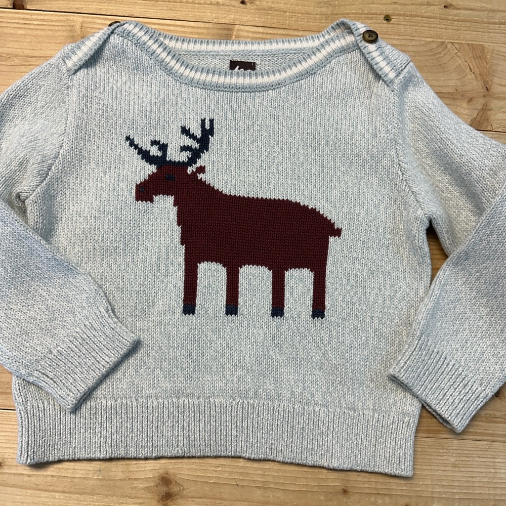 Tea Collection‎ Moose sweater 4T